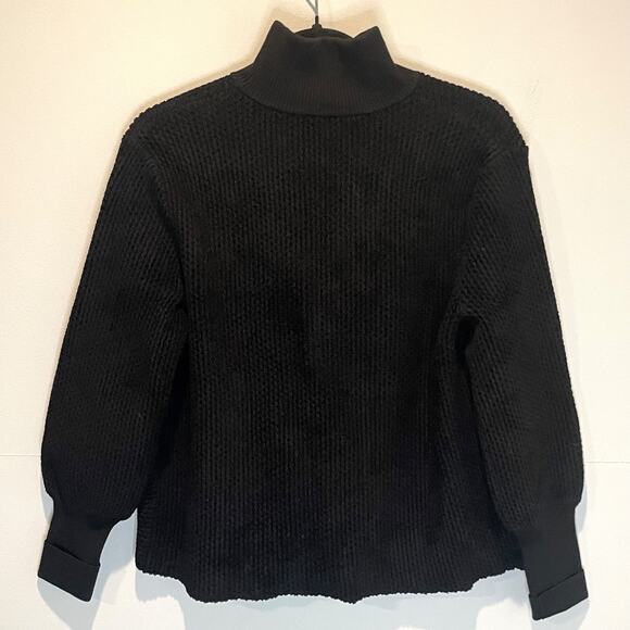 Frame Black Textured Chenille Mockneck Sweater - size XS - Picture 1 of 6